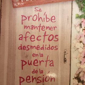 SE PROHÍBE MANTENER AFECTOS DESMEDIDOS EN LA PUERTA DE LA PENSIÓN Mamen Sánchez
